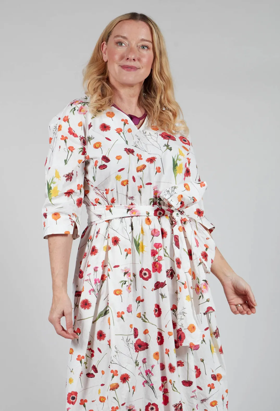 Hannoh Wessel Dresses^Roele Dress in Red Flower Print