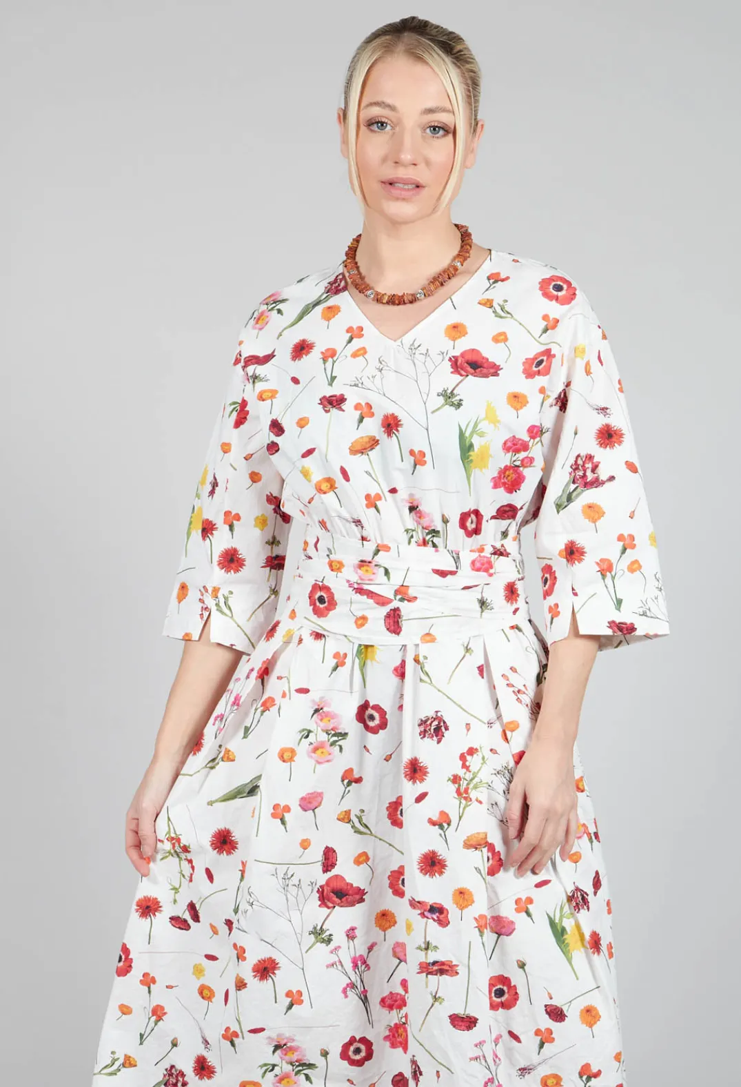 Hannoh Wessel Dresses^Roele Dress in Red Flower Print
