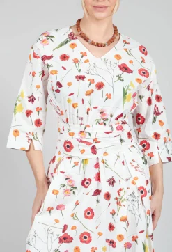 Hannoh Wessel Dresses^Roele Dress in Red Flower Print