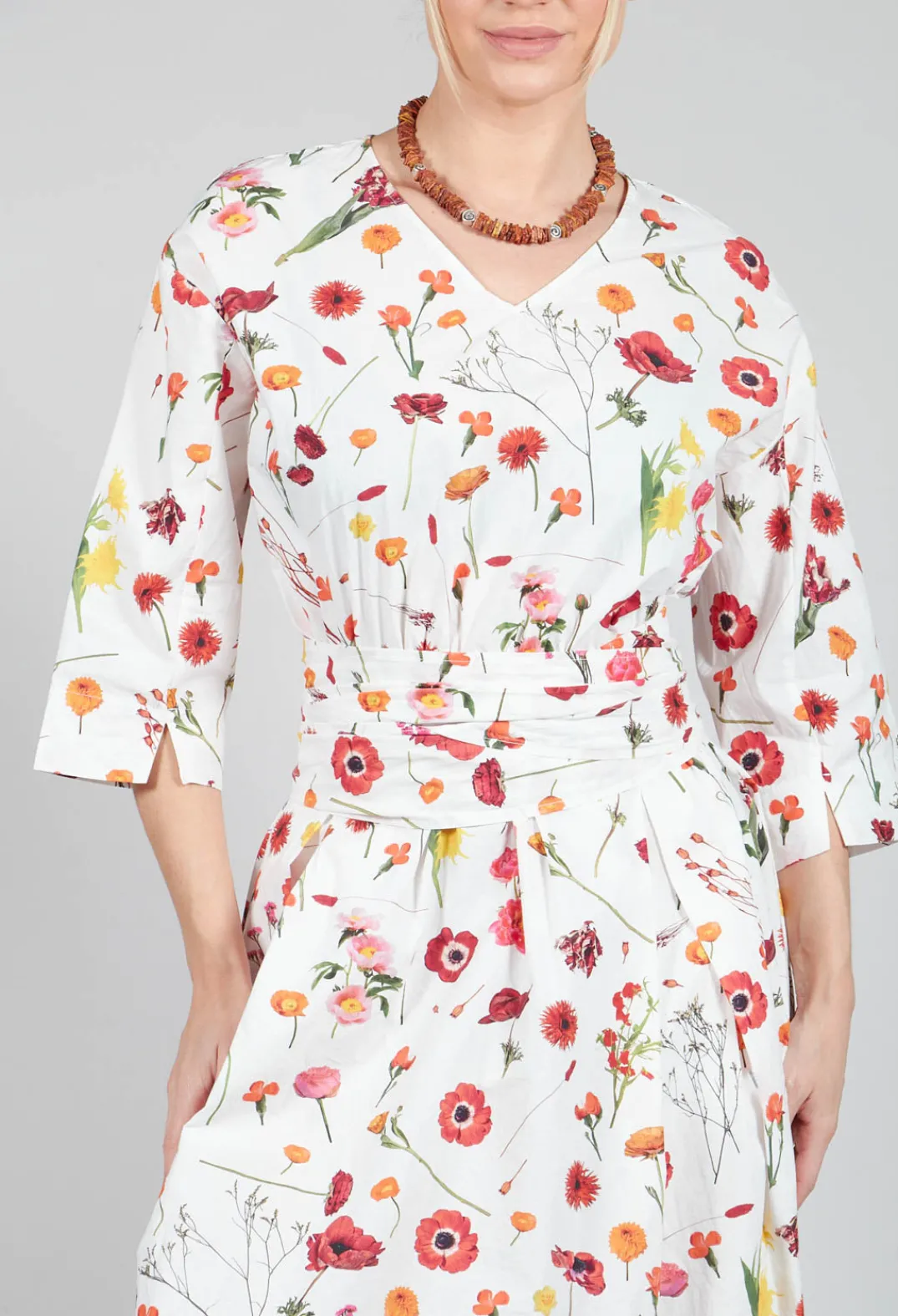 Hannoh Wessel Dresses^Roele Dress in Red Flower Print