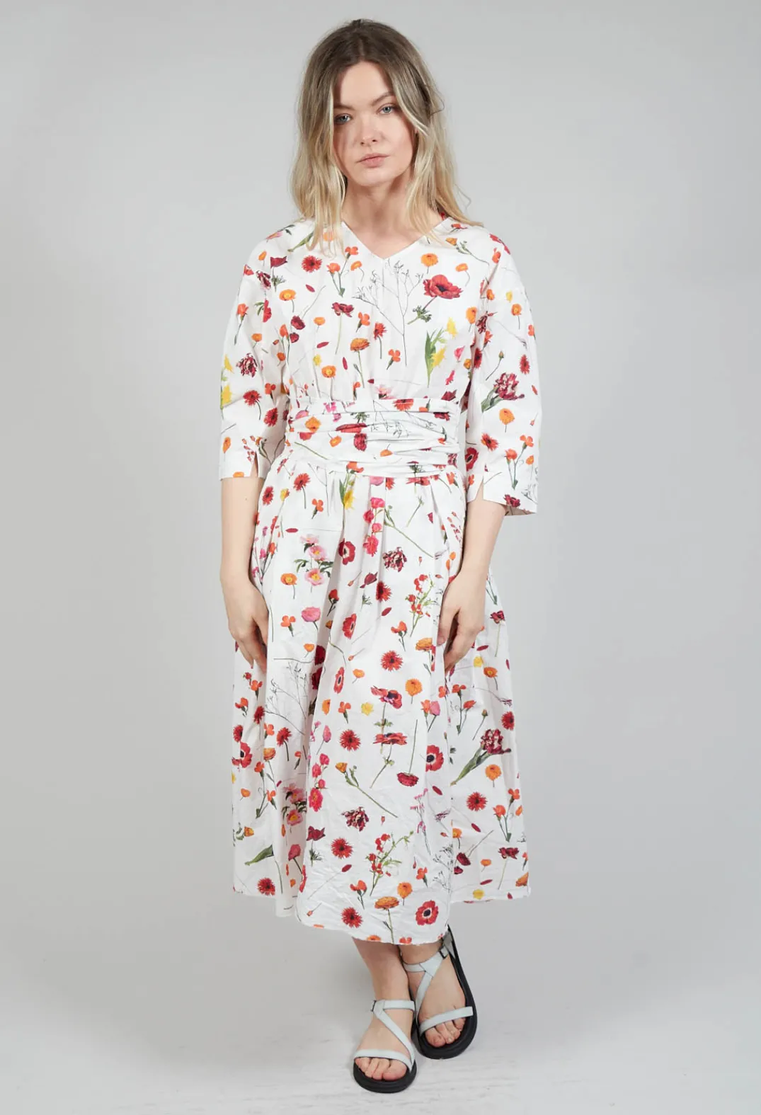 Hannoh Wessel Dresses^Roele Dress in Red Flower Print