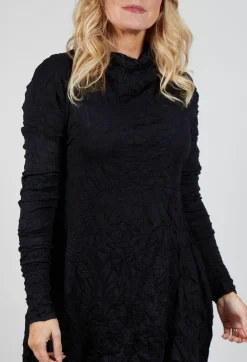 Rundholz Mainline Tops^Roll Neck Crinkle Top in Black