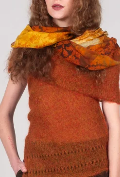 Masnada Tops^Roll Neck Knitted Vest in Tumeric