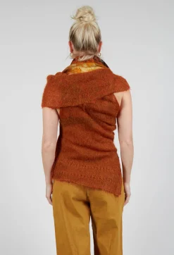 Masnada Tops^Roll Neck Knitted Vest in Tumeric