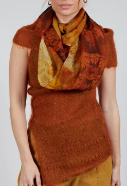 Masnada Tops^Roll Neck Knitted Vest in Tumeric