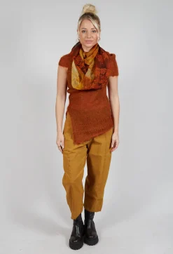 Masnada Tops^Roll Neck Knitted Vest in Tumeric