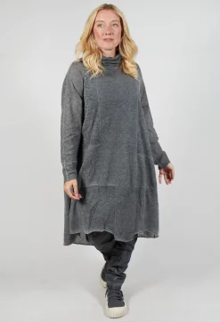 Rundholz Dip Tops^Rolled Neckline Tunic in Coal Cloud
