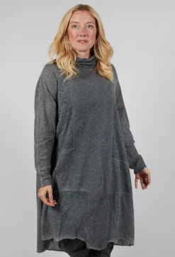 Rundholz Dip Tops^Rolled Neckline Tunic in Coal Cloud