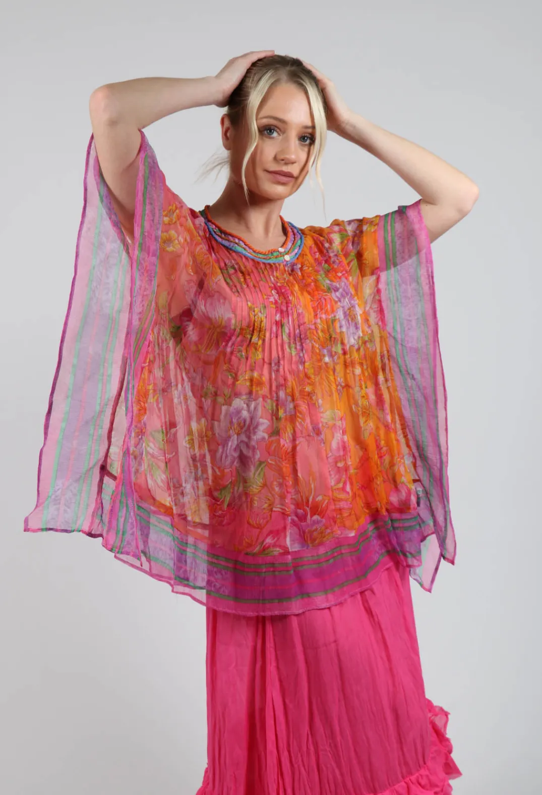 Rene Derhy Tops^Romance Blouse in Orange