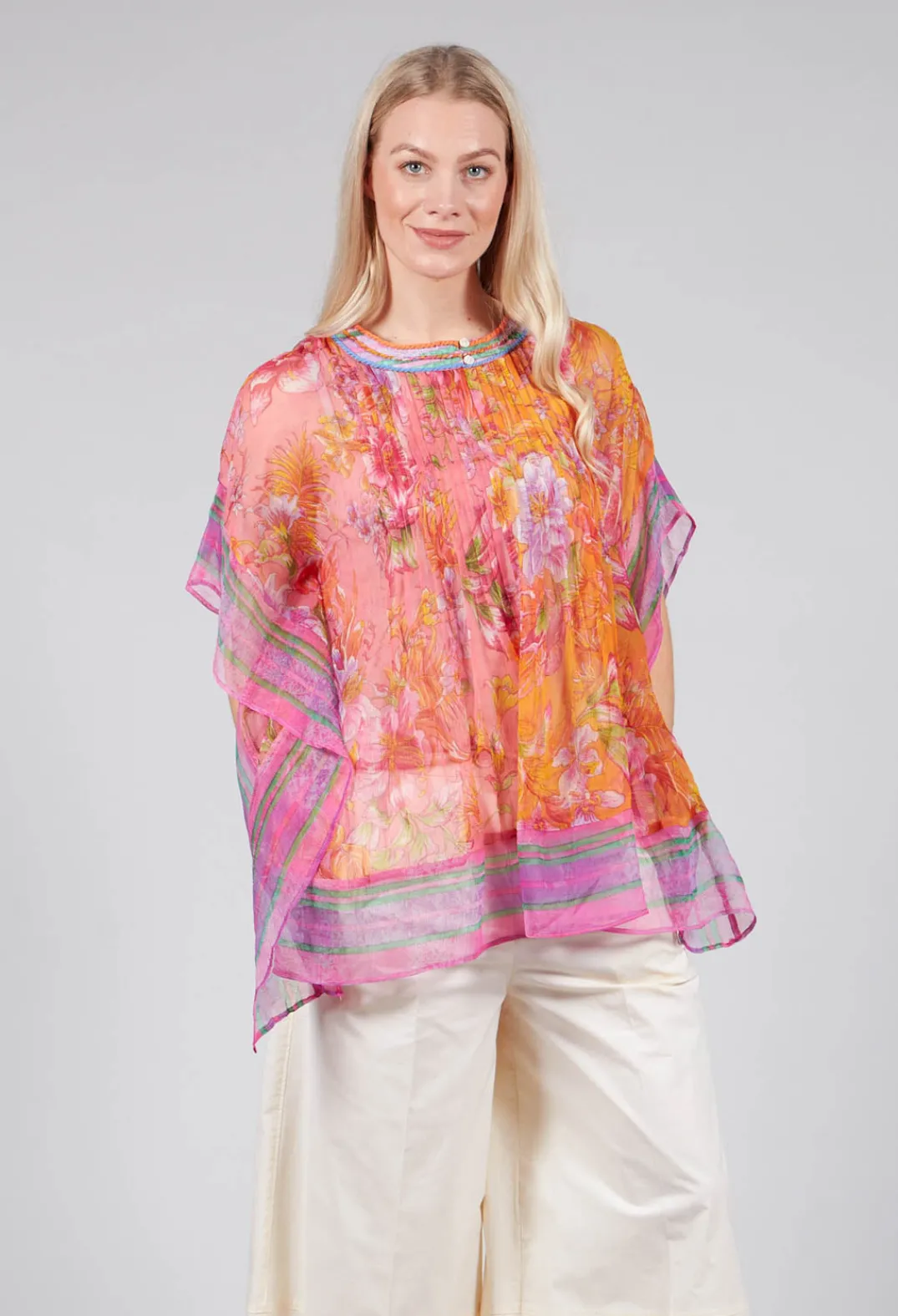 Rene Derhy Tops^Romance Blouse in Orange