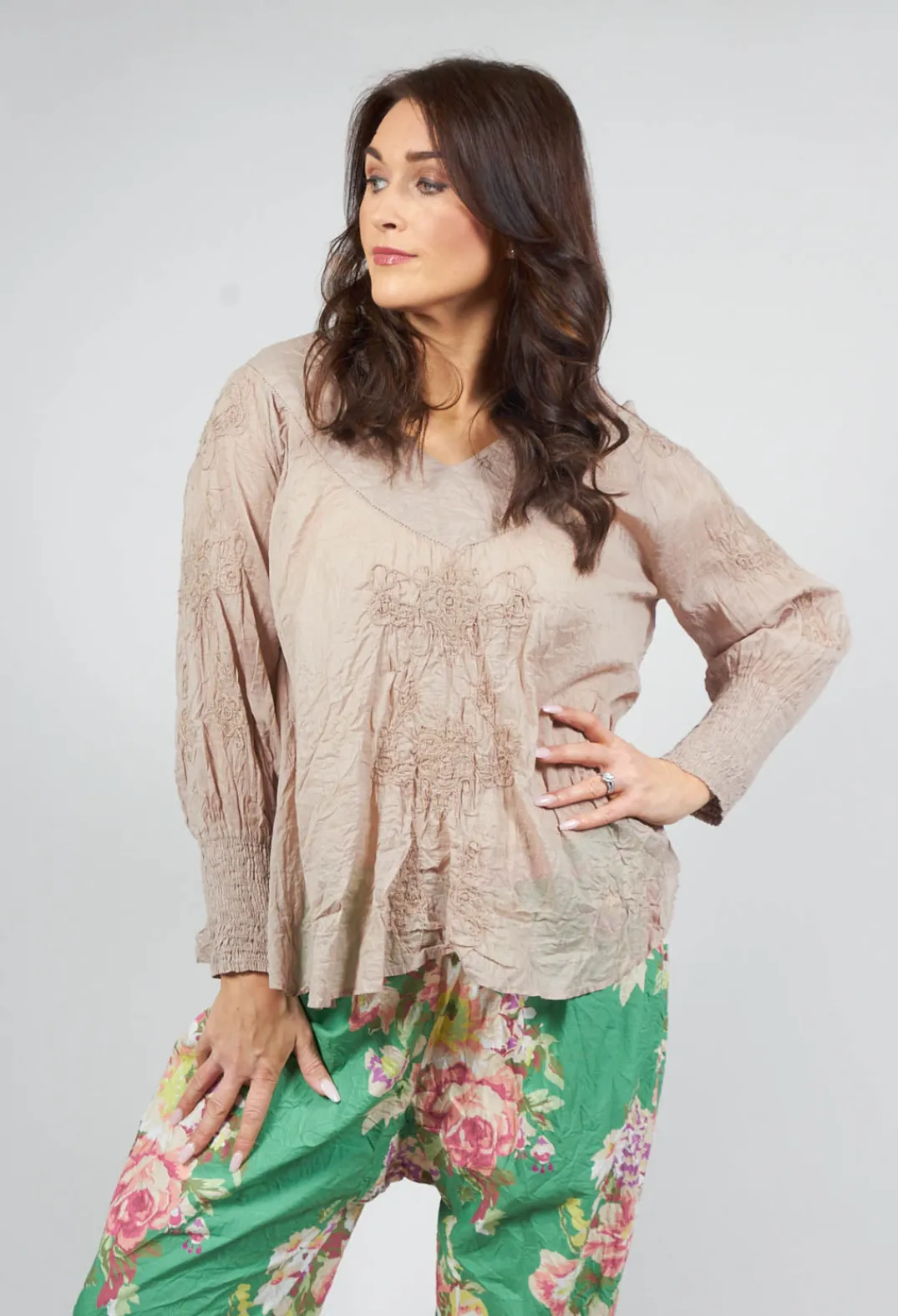 Ewa I Walla Shirts & Blouses^Romari Blouse in Pearl Grey