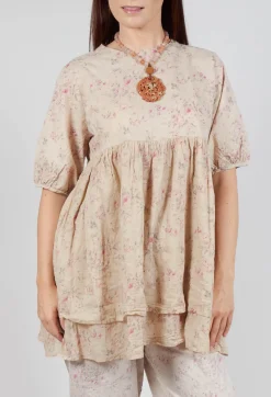 Les Ours Tops^Roselle Top in Liberty Beige Print