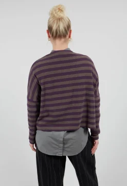 Operificio Neirami Cardigans^Round Neck Cardigan in Purple