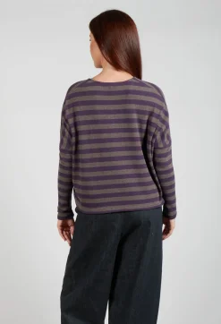 Operificio Neirami Cardigans^Round Neck Cardigan in Purple