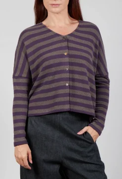 Operificio Neirami Cardigans^Round Neck Cardigan in Purple