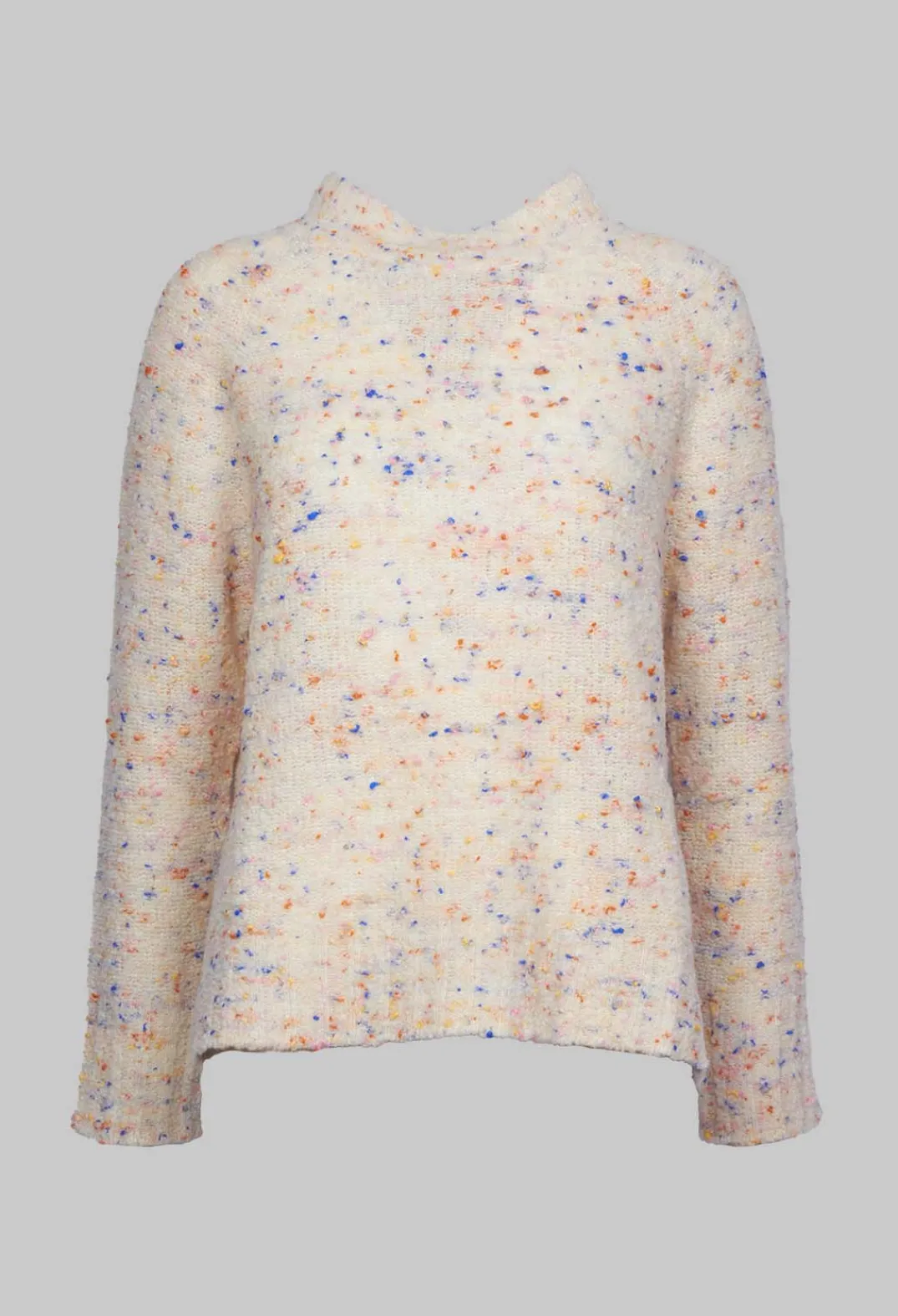 Beatrice B Jumpers^Round Neck Flared Jumper in Multicolour