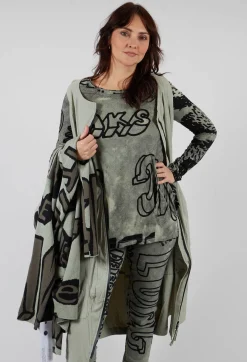 Rundholz Black Label Tops^Round Neck Top with Lettering Design in Defender Print