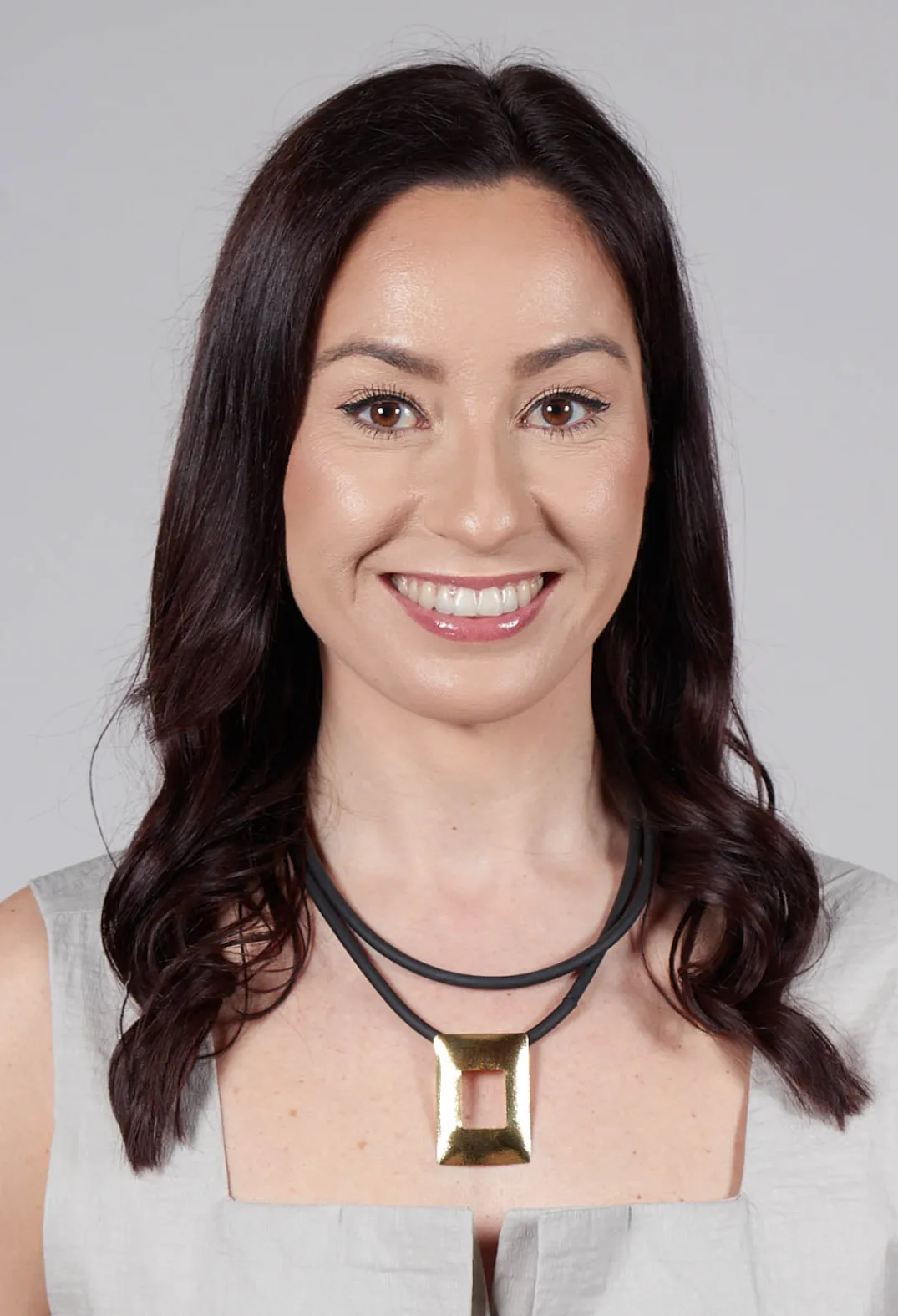 Bender Schmuck Necklaces^Rubber Necklace with Brass Pendant in Golden