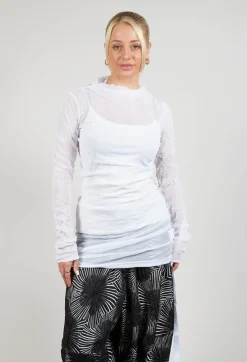 Xenia Design Tops^Ruched Aspi Top in White