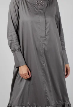 Bize Dresses^Ruched Hem Dress in Taupe
