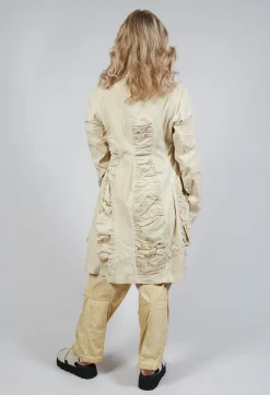 Rundholz Dip Coats^Ruched Overcoat in Wax Cloud