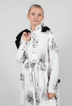 Aleksandr Manamis Dresses^Ruffle Neck Dress in The Hunter