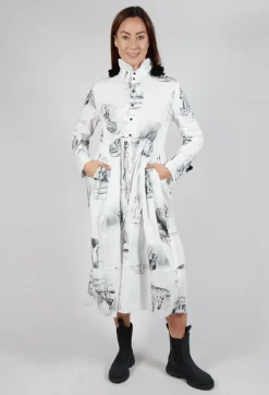 Aleksandr Manamis Dresses^Ruffle Neck Dress in The Hunter
