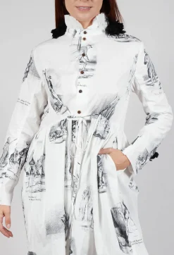 Aleksandr Manamis Dresses^Ruffle Neck Dress in The Hunter
