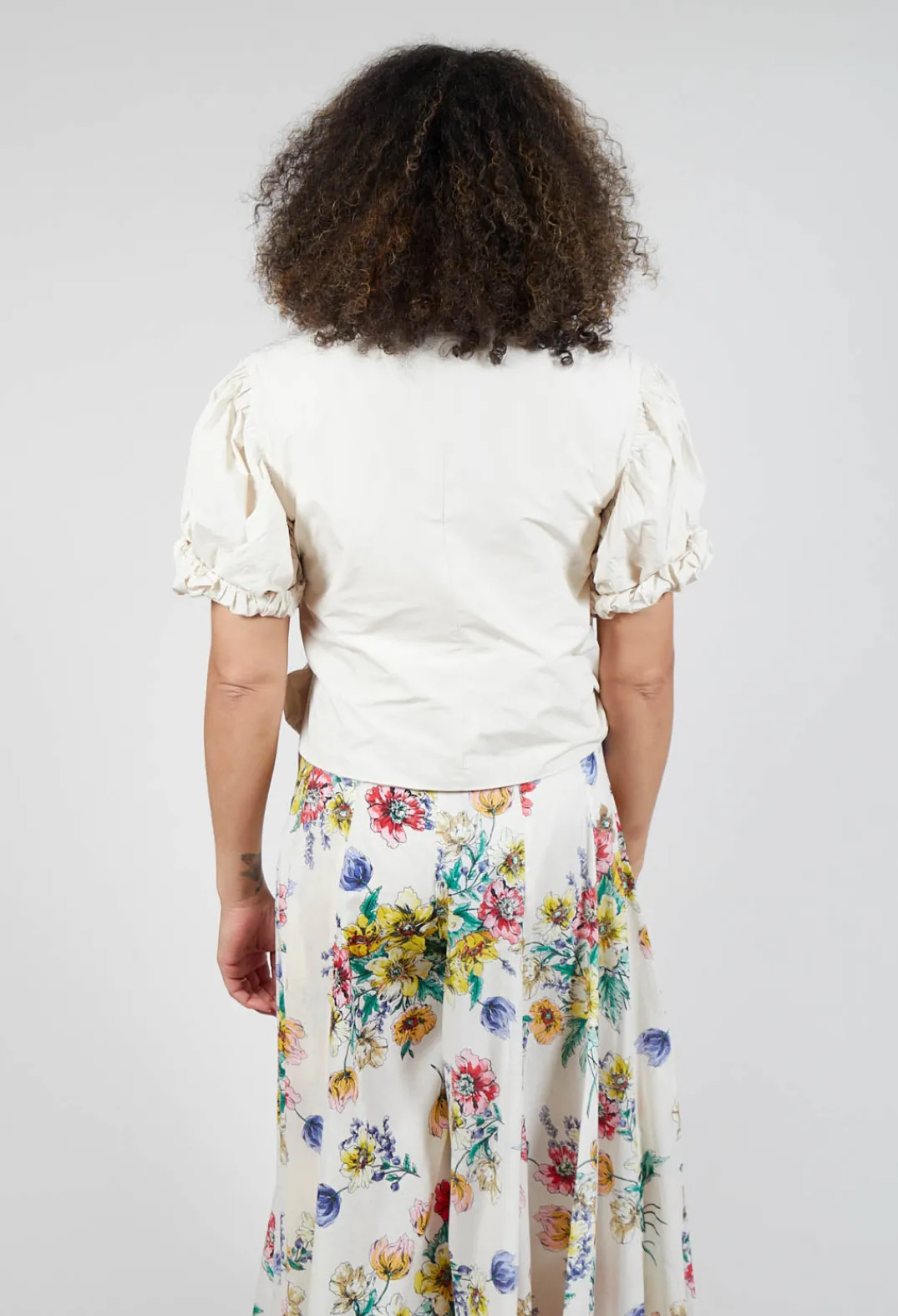 Les Filles d'Ailleurs Tops^Ruffle Wrap Jacket in Ecru