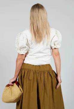 Les Filles d'Ailleurs Tops^Ruffle Wrap Jacket in Ecru