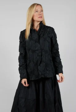 Hindahl u0026 Skudelny Jackets^Ruffled Taffeta Jacket in Black