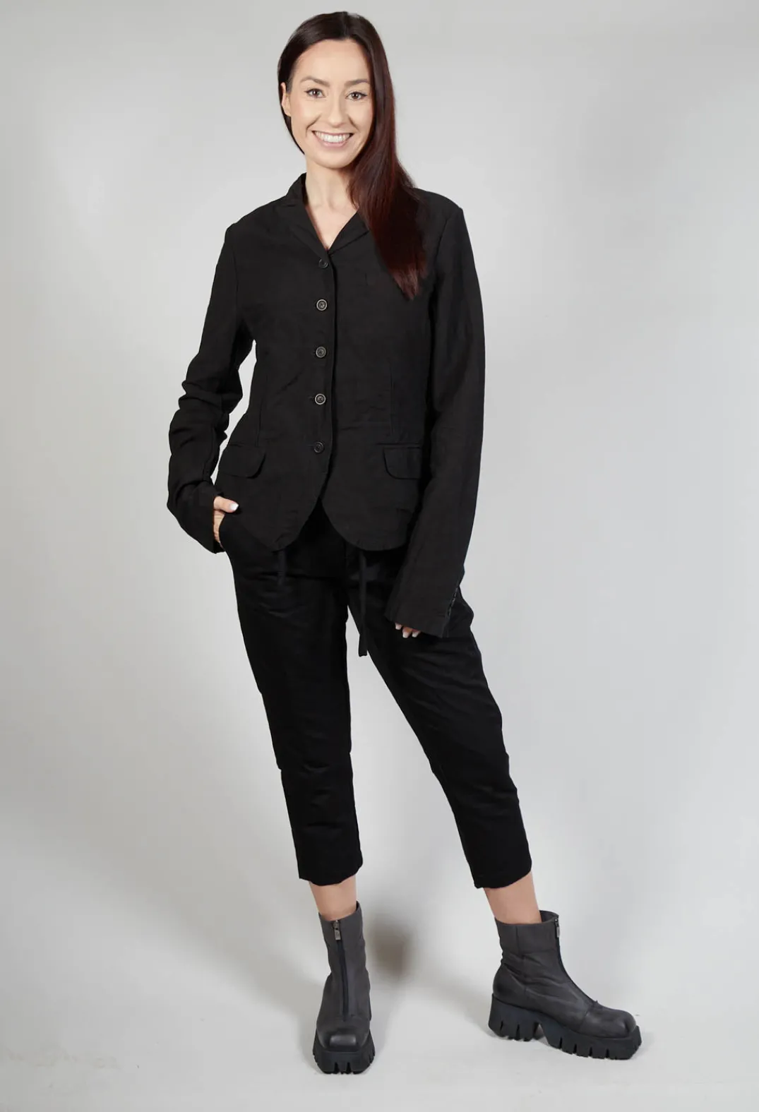 Rundholz Mainline Jackets^Rumpled Jacket in Black Black