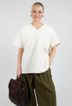 SOH Shirts & Blouses^Sailor Collar Blouse in Off White