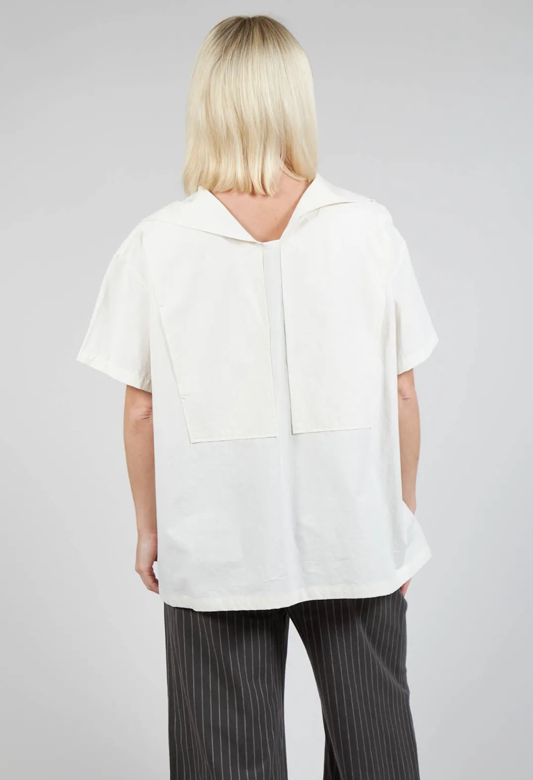 SOH Shirts & Blouses^Sailor Collar Blouse in Off White