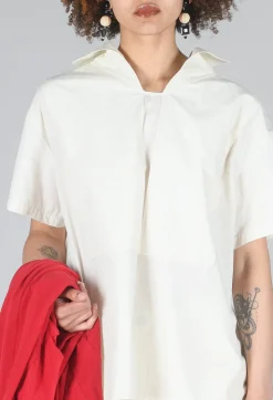SOH Shirts & Blouses^Sailor Collar Blouse in Off White