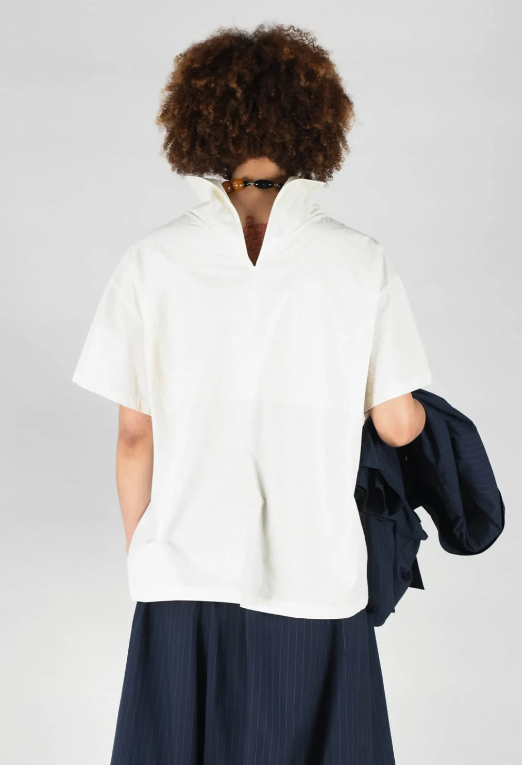 SOH Shirts & Blouses^Sailor Collar Blouse in Off White