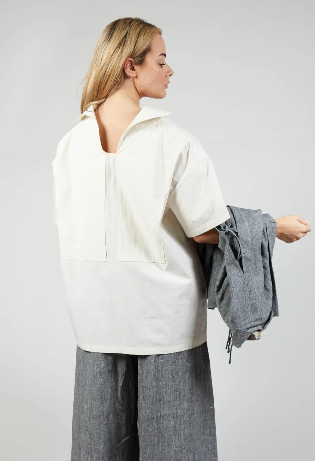 SOH Shirts & Blouses^Sailor Collar Blouse in Off White
