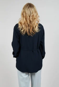 Beatrice B Shirts & Blouses^Satin B Shirt in Navy