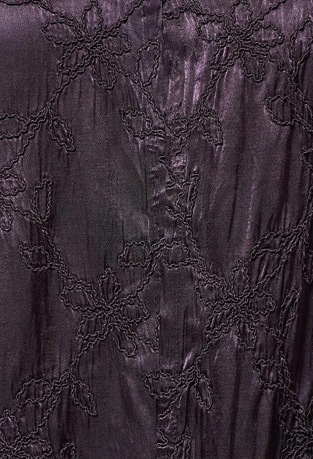 Out of Xile Jackets^Satin Front Jacket with Embroidery in Blueberry