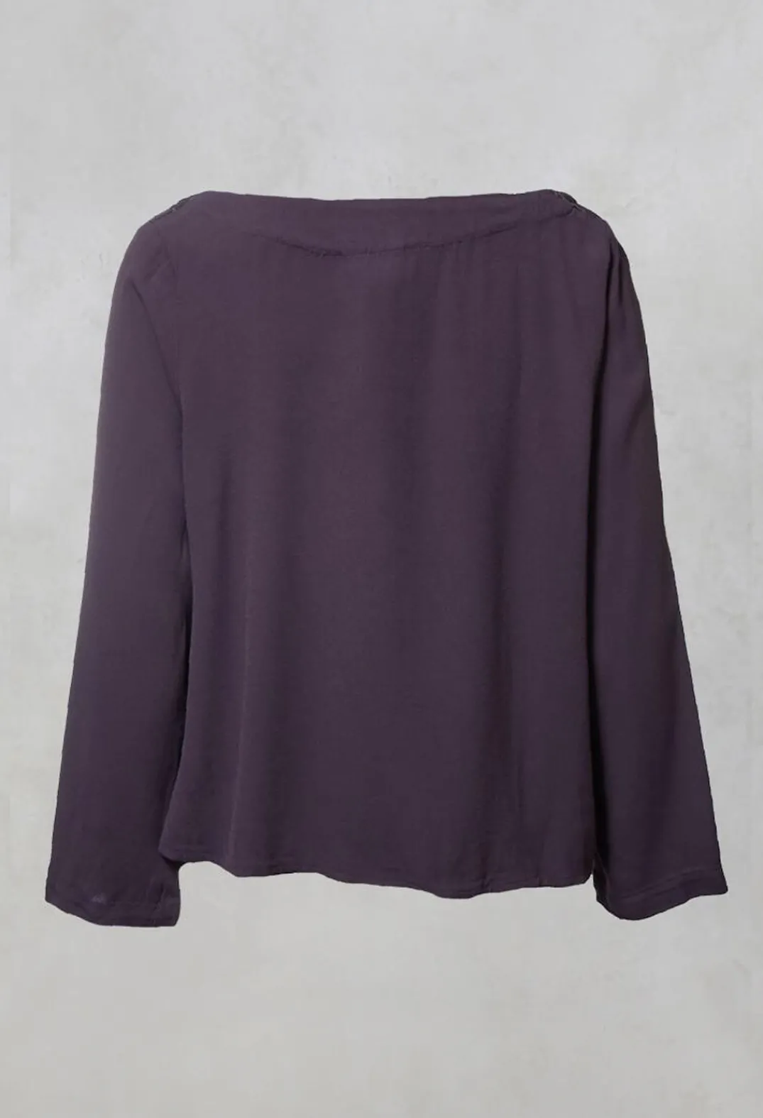 Out of Xile Jackets^Satin Front Jacket with Embroidery in Blueberry