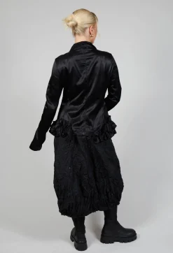 Rundholz Black Label Jackets^Satin Jacket with Ruffle Detail in Black