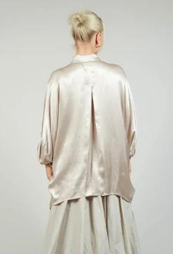 Bize Shirts & Blouses^Satin Shirt in Rose Gold
