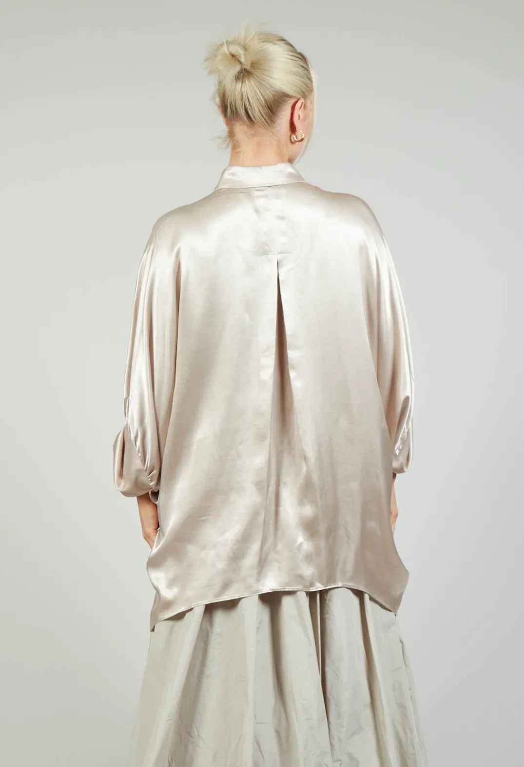 Bize Shirts & Blouses^Satin Shirt in Rose Gold