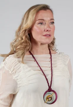 Boks u0026 Baum Necklaces|Brooches^Saturne Necklace in Purple/Celadon