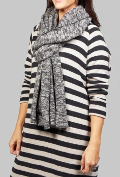 Album Di Famiglia Scarves^Scarf in Almost Black and Beige