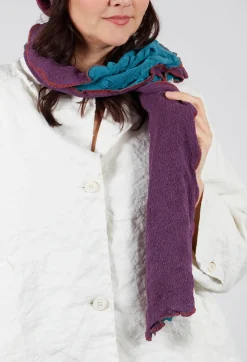 Butapana Scarves^Sea Wool Scarf in Iris Turquoise