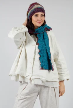 Butapana Scarves^Sea Wool Scarf in Iris Turquoise