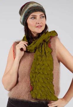 Butapana Scarves^Sea Wool Scarf in Rust Olive