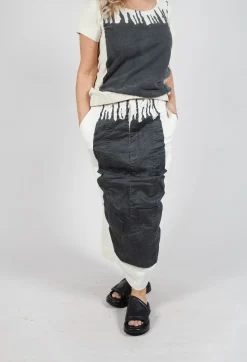 Rundholz Mainline Skirts^Seam Maxi Skirt in Black Paint