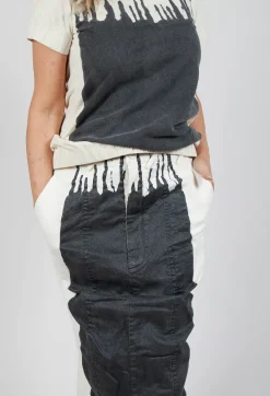 Rundholz Mainline Skirts^Seam Maxi Skirt in Black Paint